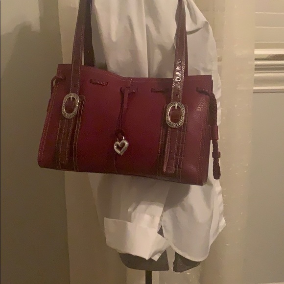 Wine color leather Brighton Handbag - Picture 7 of 8